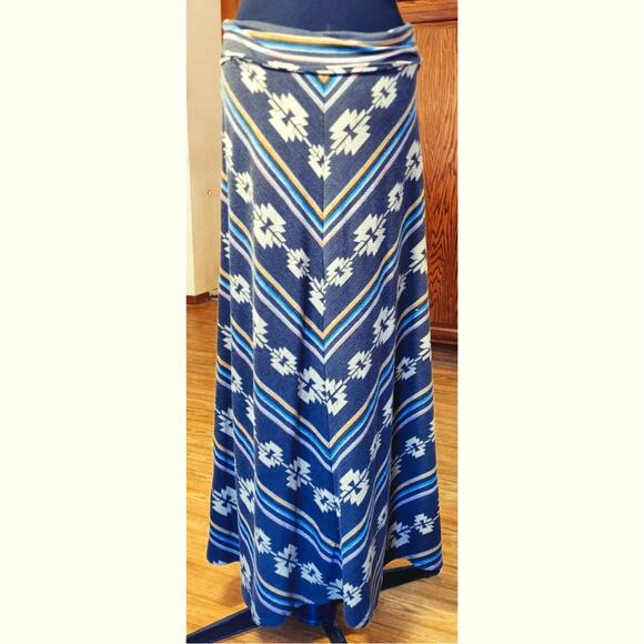 Mossimo Maxi Skirt M Stretch Flare Aztec Southwestern Tribal Country Y2K Western - Picture 2 of 10